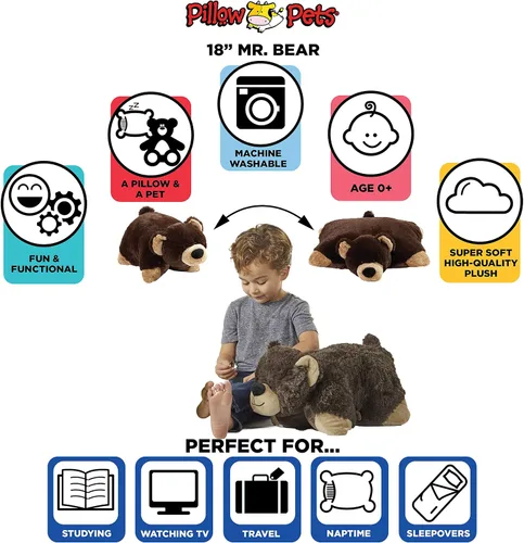 Miniatura 2 de Pillow Pets Originals Mr. Bear - Peluche de 18 pulgadas
