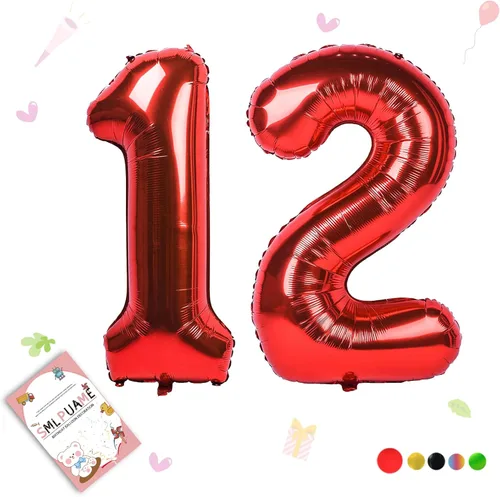 Miniatura 81 de Globos de números de 40 pulgadas del 0 al 9 dorados grandes del número 0, globos digitales para suministros de decoración de celebración de fiesta