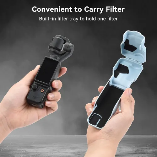 Miniatura 2 de UTEBIT Funda protectora de pantalla DJI Osmo Pocket 3, protector de pantalla de cardán, protector de lente para Osmo Pocket 3, funda de plástico Azul