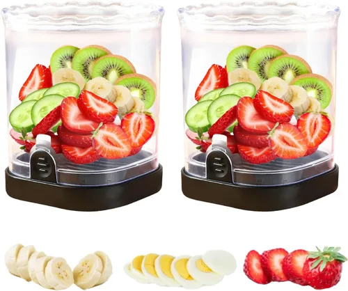Miniatura 10 de Cortador y picador de frutas - Cortador de tazas para fresa, uva, plátano, champiñones, utensilios de cocina para frutas y verduras, herramienta