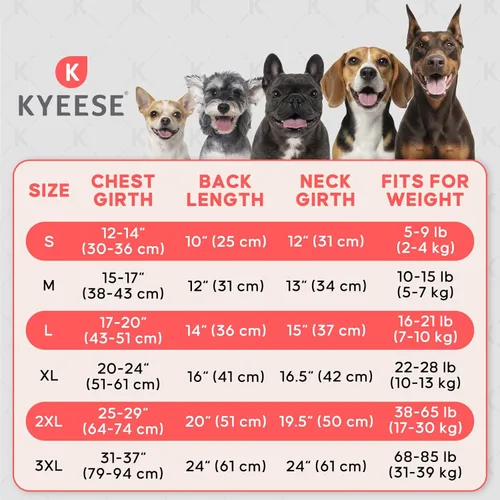 Miniatura 3 de KYEESE Abrigo para Perros Cálido Abrigo de Invierno Acolchado para Mascotas con Agujero para la Correa Chaqueta Suave para Perros con Bolsillo