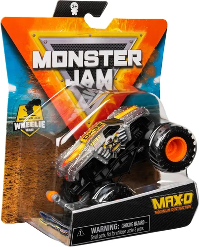 Miniatura 4 de Monster Jam 2021 Spin Master 1:64 Camión monstruo fundido a troquel con barra de ruedas: Legacy Trucks Max-D