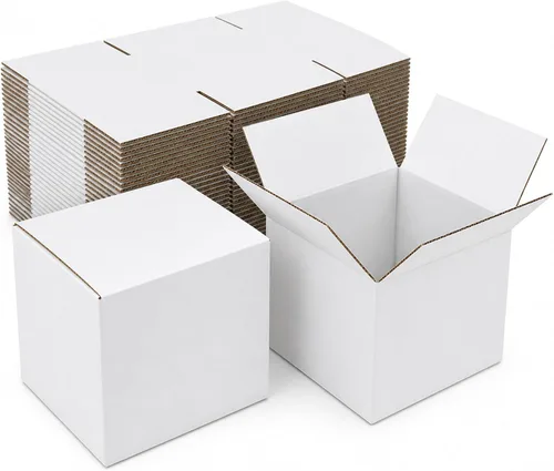 Miniatura 18 de Cajas de envío pequeñas de 9 x 6 x 2 pulgadas (paquete de 25) – Cajas de cartón corrugado blancas resistentes para pequeñas empresas, comercio Blanco