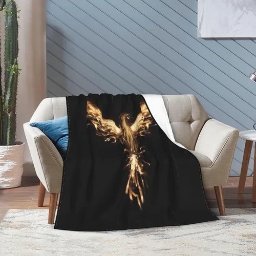 Miniatura 7 de Burning Phoenix - Manta de franela súper suave, cómoda y acogedora, manta ligera para sala de estar y dormitorio, 50 x 40 pulgadas