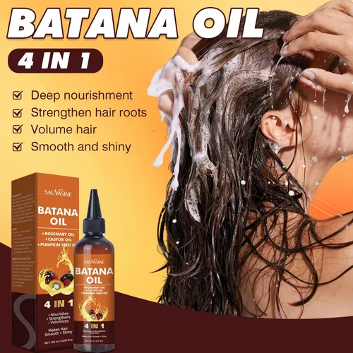 Miniatura 2 de Aceite de batana orgánico para el crecimiento del cabello Batana 4 en 1 de Honduras con romero, semillas de calabaza, aceite de ricino nutrición
