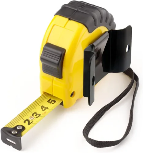 Miniatura 6 de Kibbeh 12 Pcs Metal Tape Measure Holder - Belt Clips with Rivets, Easy to Carry (Matte Black)
