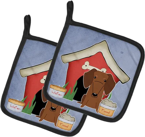 Miniatura 89 de Caroline's Treasures BB2894PTHD Dog House Collection Chow Chow Chow - Par de soportes para ollas, 7.5HX7.5W, multicolor 4-Azul