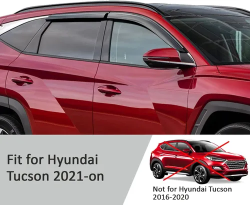 Miniatura 5 de Voron Glass Protectores de lluvia extra duraderos con cinta adhesiva para Hyundai Tucson 2021-2024, deflectores de ventana, viseras de ventana