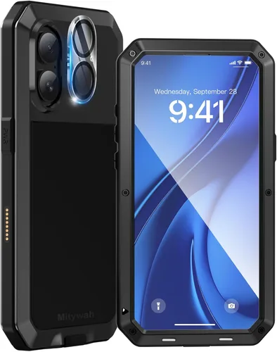 Miniatura 26 de Mitywah Funda impermeable para iPhone 7/iPhone 8 / iPhone SE 2020, funda de metal resistente de grado militar, protección de cuerpo completo