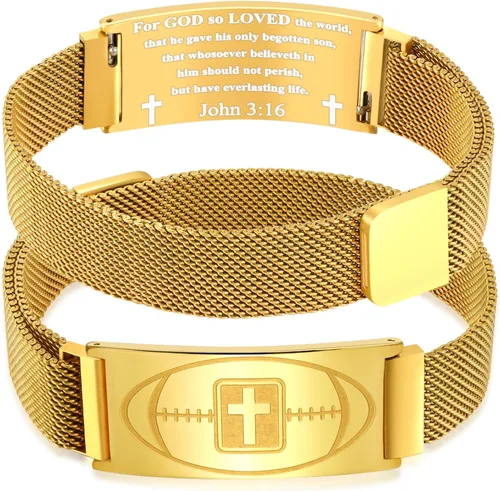 Miniatura 95 de Regalos de graduación, pulsera de fútbol, fútbol, baloncesto, béisbol, regalos de pulsera, pulseras de cruz de fe para hombres, bautismo, primera