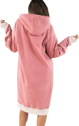 Miniatura 8 de Lazy One Sudadera con capucha de gran tamaño, ropa de dormir cómoda, vestido de suéter para mujer
