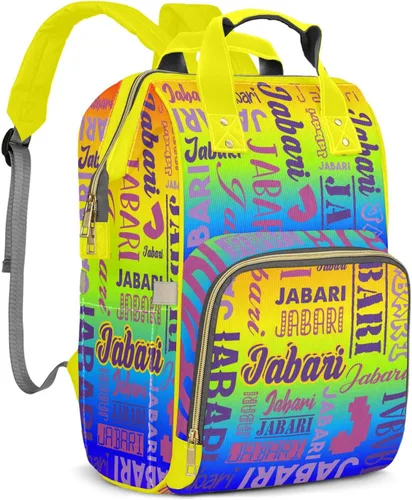 Miniatura 21 de Bolsas de bebé con nombre personalizado, mochila de nylon personalizada para bebé niño mamá, gran capacidad, impermeable, multifuncional, correas