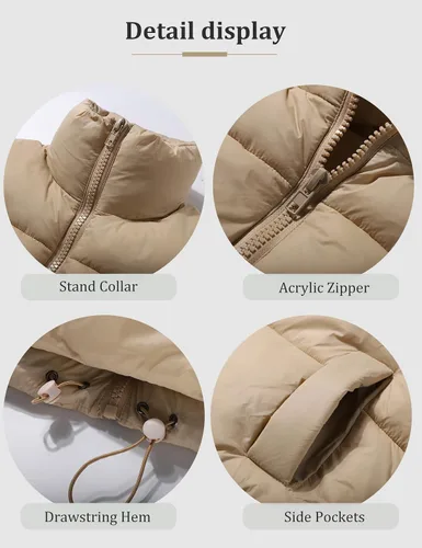 Miniatura 5 de Kissonic Chaleco acolchado de invierno para mujer, sin mangas, acolchado, ligero, con bolsillos