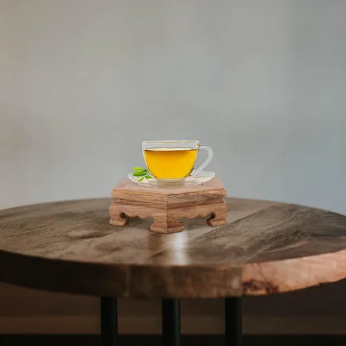 Miniatura 9 de DECHOUS Soporte de exhibición de taburete de madera, soporte hexagonal para plantas de madera, pequeño soporte rústico para flores, pedestal