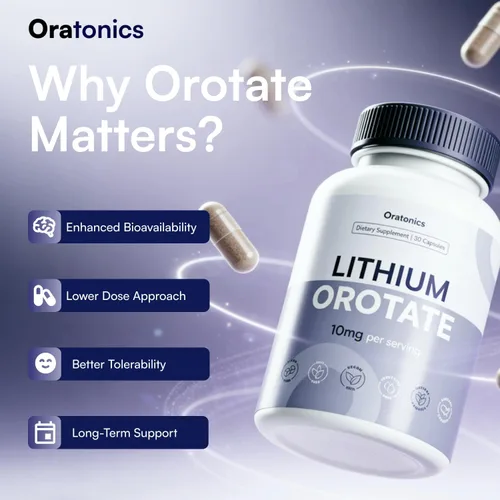 Miniatura 4 de Orotato de litio de 10 mg – Suplemento de litio mineral traza para equilibrio diario y claridad cognitiva – Fórmula de dosis baja y altamente