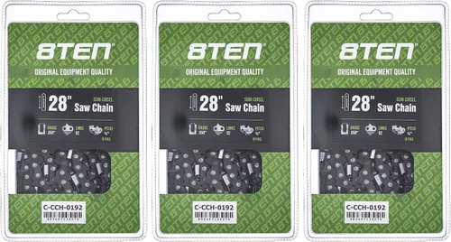 Miniatura 185 de 8TEN Cadena de motosierra semi cincel de 6 pulgadas .050 1/4 42 DL para Worx WG320 Black & Decker LLP120 (paquete de 3)