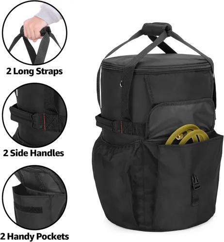 Miniatura 4 de SAMDEW Bolsa de tanque de propano para exteriores de 20 libras, cubierta portátil para tanque de gas propano con función de mesa, 2 bolsillos y asas