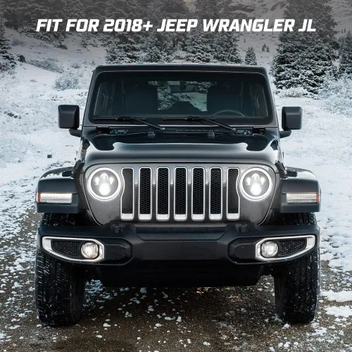 Miniatura 7 de KIWI MASTER - Faros delanteros LED redondos de 9.0 pulgadas para Jeep Wrangler JL 2018 2019, Modelo2