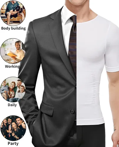 Miniatura 4 de SLIMBELL Men's Compression Shirt Undershirt Slimming Tank Top Workout Vest Abs Abdomen Slim Body Shaper