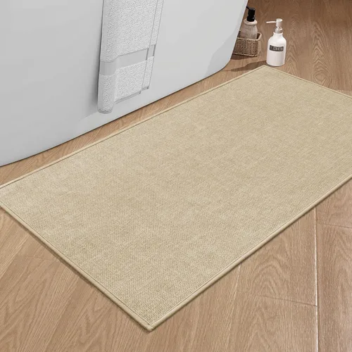Miniatura 63 de chakme Alfombras de Baño 24x17, Alfombra de Baño Ultra Delgada Antideslizante Pequeña de Secado Rápido Absorbente para Piso de Baño