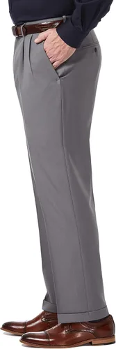 Miniatura 2 de Haggar Pantalones para Hombre de Comodidad Premium con Ajuste Clásico y Pliegues Frontales en Tallas Regulares y Grandes y Altas