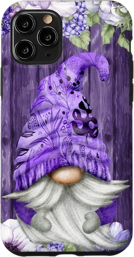 Miniatura 29 de Cute Purple Aesthetic Anemones Flower Pattern Lavender Gnome Case for iPhone 17