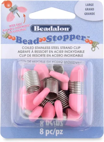 Miniatura 8 de Beadalon Tapón de cuentas, pequeño, puntas rosadas, 4 piezas