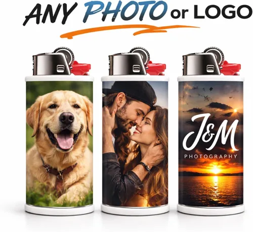 Miniatura 3 de Funda de fotos personalizada para encendedores desechables de tamaño estándar Funda personalizada, funda protectora reutilizable