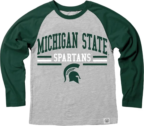 Miniatura 51 de Wes and Willy NCAA playera raglán de manga larga para niños