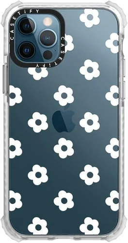 Miniatura 2 de Funda CASETiFY Ultra Impact para iPhone 12 / iPhone 12 Pro - Ditsy Daisies - Blanco - Transparente Frost