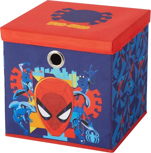 Miniatura 13 de Idea Nuova Bluey Cubo de almacenamiento de tela plegable, contenedor organizador de 10 pulgadas con tapa para dormitorio, sala de juegos y armario