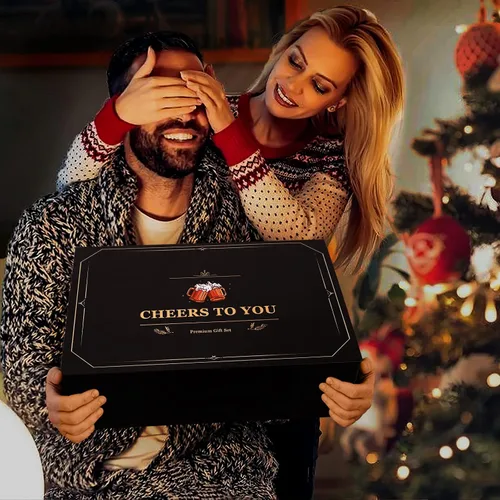 Miniatura 3 de Regalos de cerveza para hombres, cesta de regalo para amantes de la cerveza, caja de regalo para papá, marido, novio, abuelo, aniversario, boda