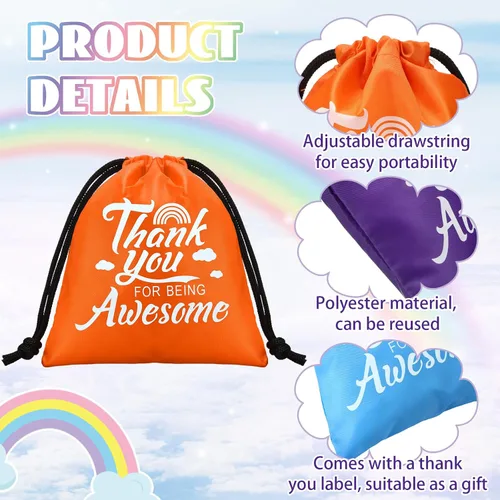 Miniatura 3 de Paterr 24 bolsas de regalo de agradecimiento a los empleados, bolsas de agradecimiento para ser impresionante, con cordón, compañeros de trabajo