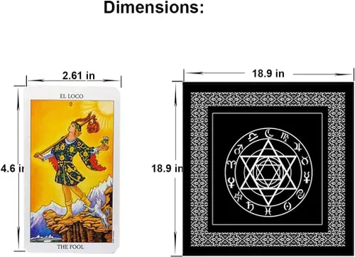 Miniatura 3 de VOVCIG Cartas de Tarot Bilingües con Libro Guía y Mantel Especial Inglés Español Bilingüe Tarot