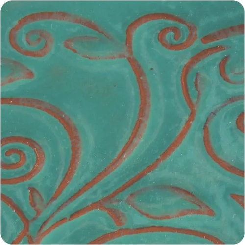 Miniatura 16 de AMACO Opalescent O-20 Bluebell Powder Blue Glaze Pint, 16 onzas (16.0 fl oz), esmalte de cerámica líquida de cerámica líquida con cono de fuego bajo