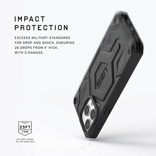 Miniatura 3 de URBAN ARMOR GEAR UAG - Funda compatible con iPhone 15 Pro Max de 6.7 pulgadas, Monarch Pro negro, imán integrado compatible con carga MagSafe, funda