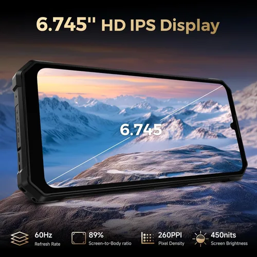 Miniatura 9 de FOSSIBOT Teléfono resistente F109S desbloqueado (2026), 24GB+256GB/2TB Android 15 Teléfono para juegos, 6.75 pulgadas FHD+1.32 pantalla dual