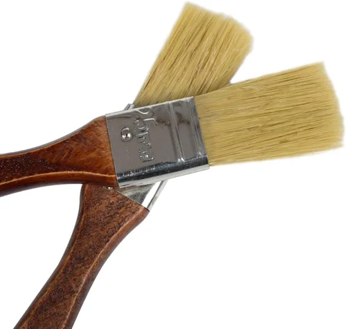 Miniatura 3 de 20 pinceles de pintura y manchas de virutas de 1 pulgada con mango de madera para pared, casa, banda, pincel de pintura de corte