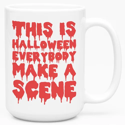 Miniatura 137 de LookHUMAN Taza de Café de Halloween – Halloween Is Meowgical Tazas, Taza de Café Espeluznante Idea de Regalos de Taza, 15 Onzas 10-Blanco