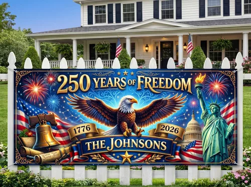 Miniatura 11 de Love Signal Bandera de Estados Unidos personalizada con el 250 aniversario, bandera estadounidense personalizada con imagen, decoración patriótica