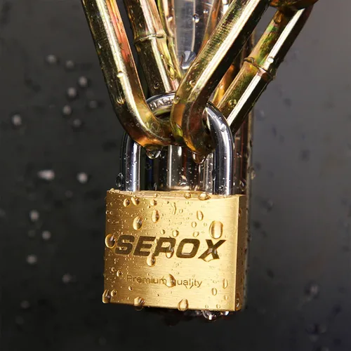 Miniatura 6 de SEPOX® 16 candados de latón macizo resistentes de 1.575 pulgadas con las mismas llaves, 24 unidades, cuerpo a prueba de intemperie de 1-9/16 16pcs