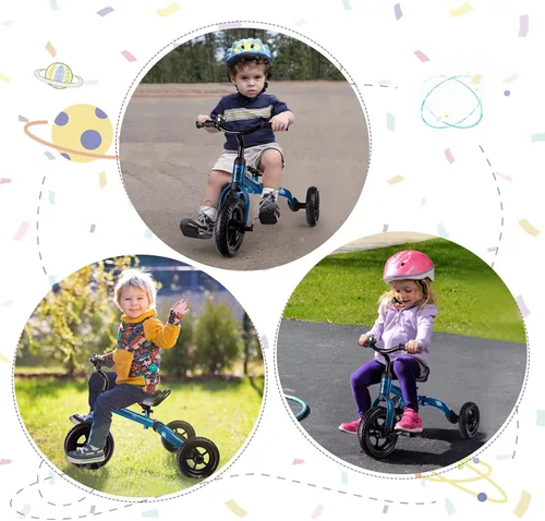 Miniatura 7 de XPIY Triciclo para niños de 2 a 5 años, triciclo plegable 3 en 1 para niños y niñas, bicicleta para niños con pedal desmontable y asiento ajustable