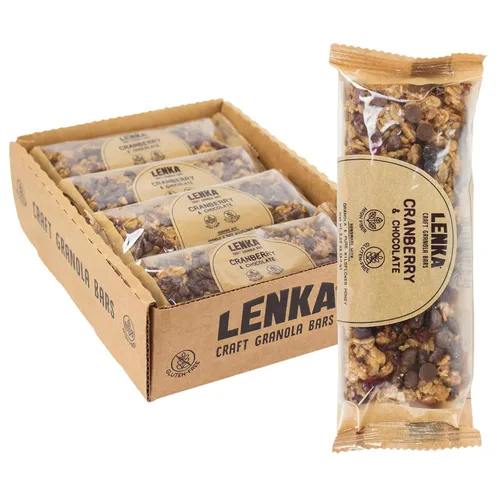 Barritas Lenka - Barritas de merienda de arándano y chocolate, sin gluten, alta en fibra, kosher, saludables, sin sabores artificiales, envueltas