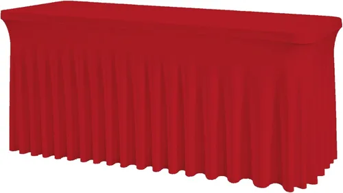 Miniatura 17 de Mantel rectangular de elastano negro, funda elástica ajustada para mesas rectangulares de 1,8 m, falda de mesa elástica sin arrugas para decoración