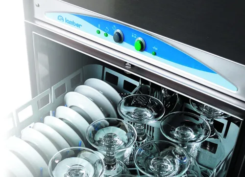 Miniatura 3 de Eurodib DSP3 Lamber - Lavadora de vidrio comercial para colocar debajo del mostrador de alta temperatura, 30 estanterías/hora, acero inoxidable