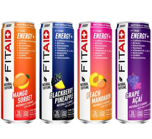 Miniatura 15 de Bebida FITAID ENERGY, 0.007 onzas de cafeína natural, keto, piña y mora, omega-3, 15 calorías, paleo, vegana y sin gluten, sin edulcorantes