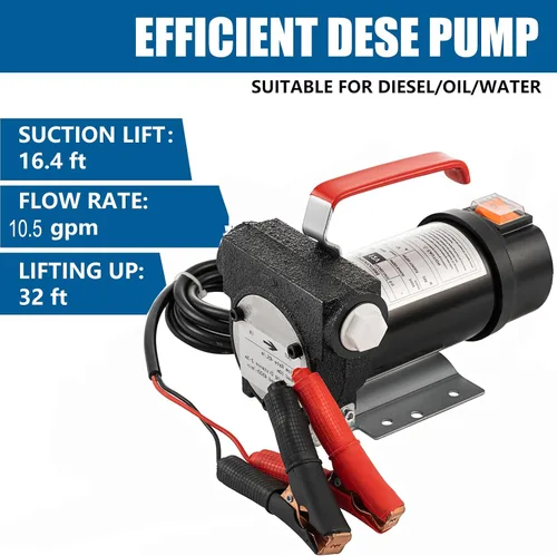 Miniatura 4 de SmarketBuy Bomba de transferencia diésel 12V 200W, bomba de transferencia de combustible eléctrica 10.5 GPM autocebante Kit de bomba de combustible
