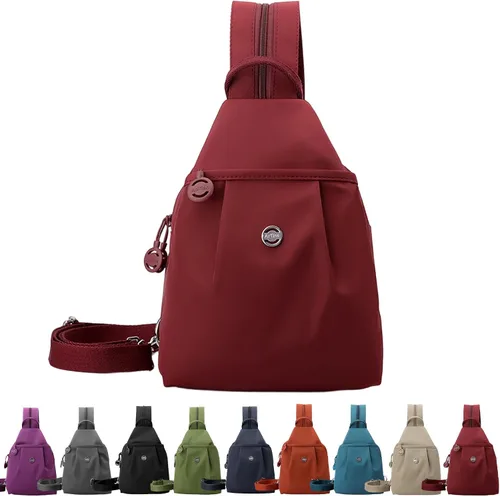 Miniatura 5 de Bolsa de viaje antirrobo 3 en 1 de alta calidad, impermeable, de 2 vías, mochila cruzada para mujer, Negro, Mediana, Moda