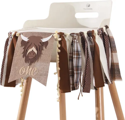 Miniatura 7 de Cartel de primer cumpleaños para silla alta – Rodeo de vaquero para decoración de tela de fiesta, baby shower, guirnalda de fondo para accesorios