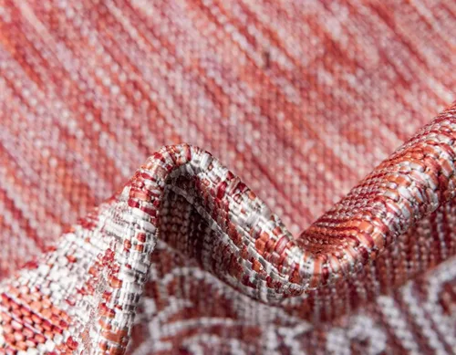 Miniatura 6 de Unique Loom Outdoor Traditional Collection - Alfombra de área, estilo antiguo (2' x 6' 1", color rojo óxido/gris)